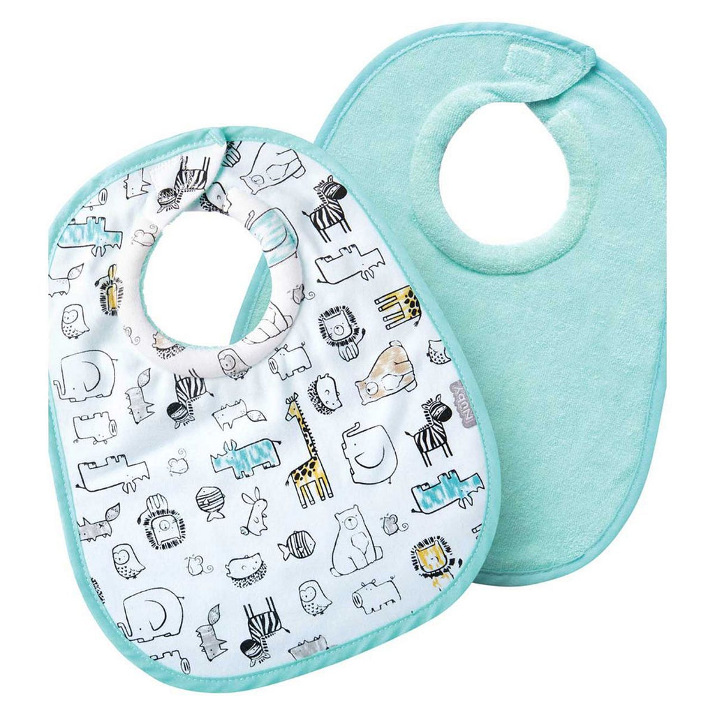 Nuby Snug n Dry Organic Cotton Bibs 2 Pack - 0m+