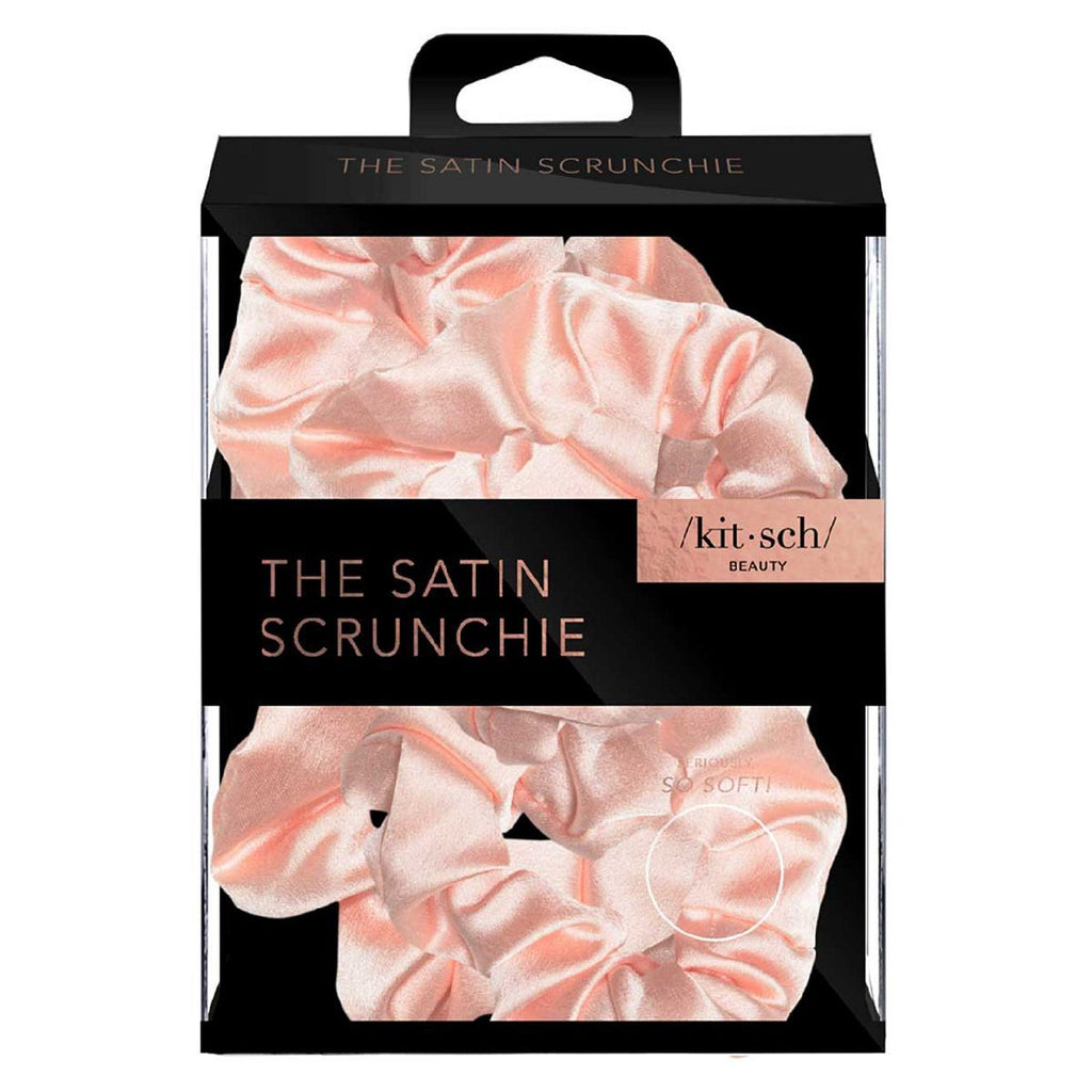 Kitsch Satin Sleep Scrunchies 5s - Blush