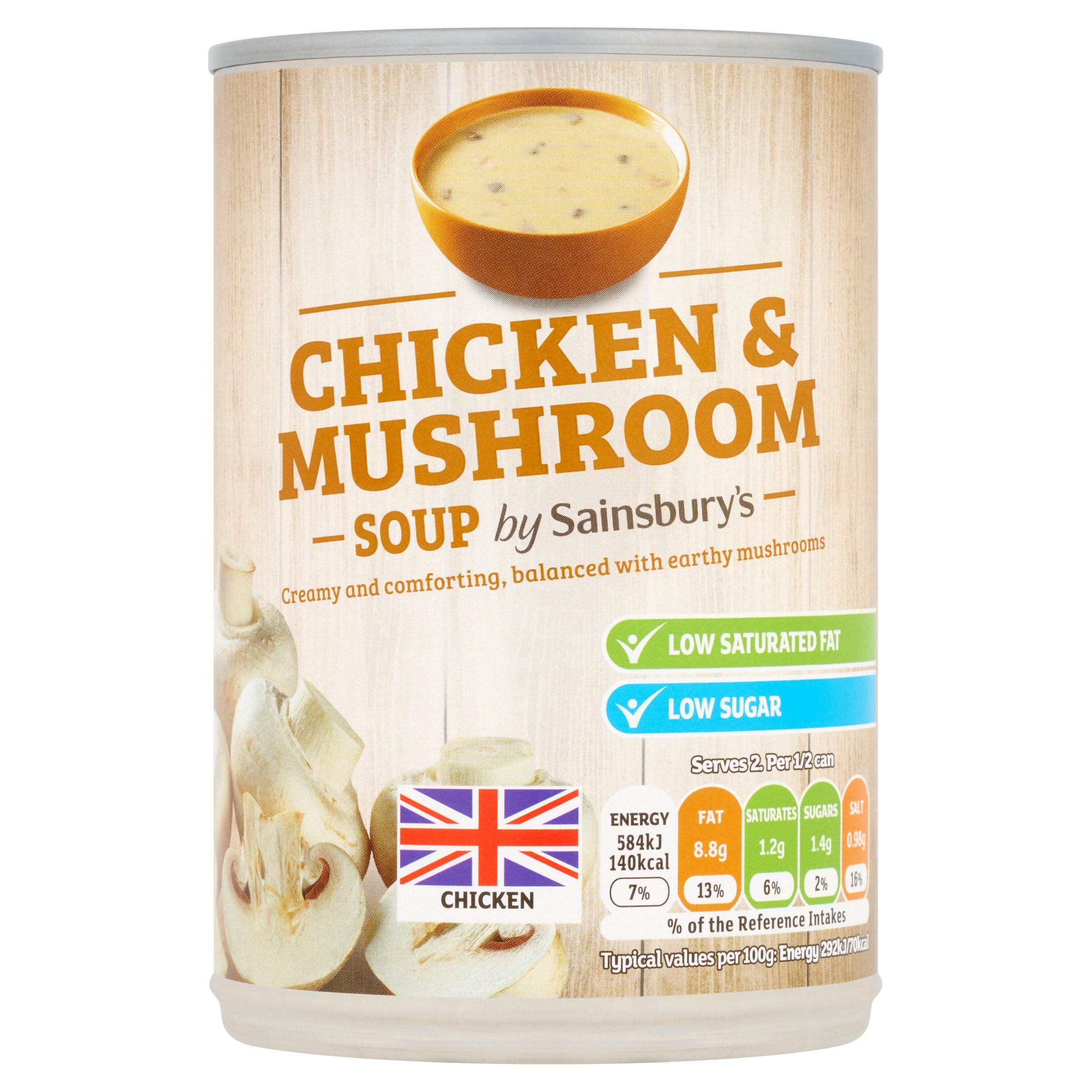 Sainsbury's Chicken & Mushroom Soup 400g Soups Sainsburys   