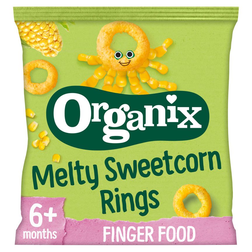 Organix Finger Foods Organic Sweetcorn Rings 7+ Months