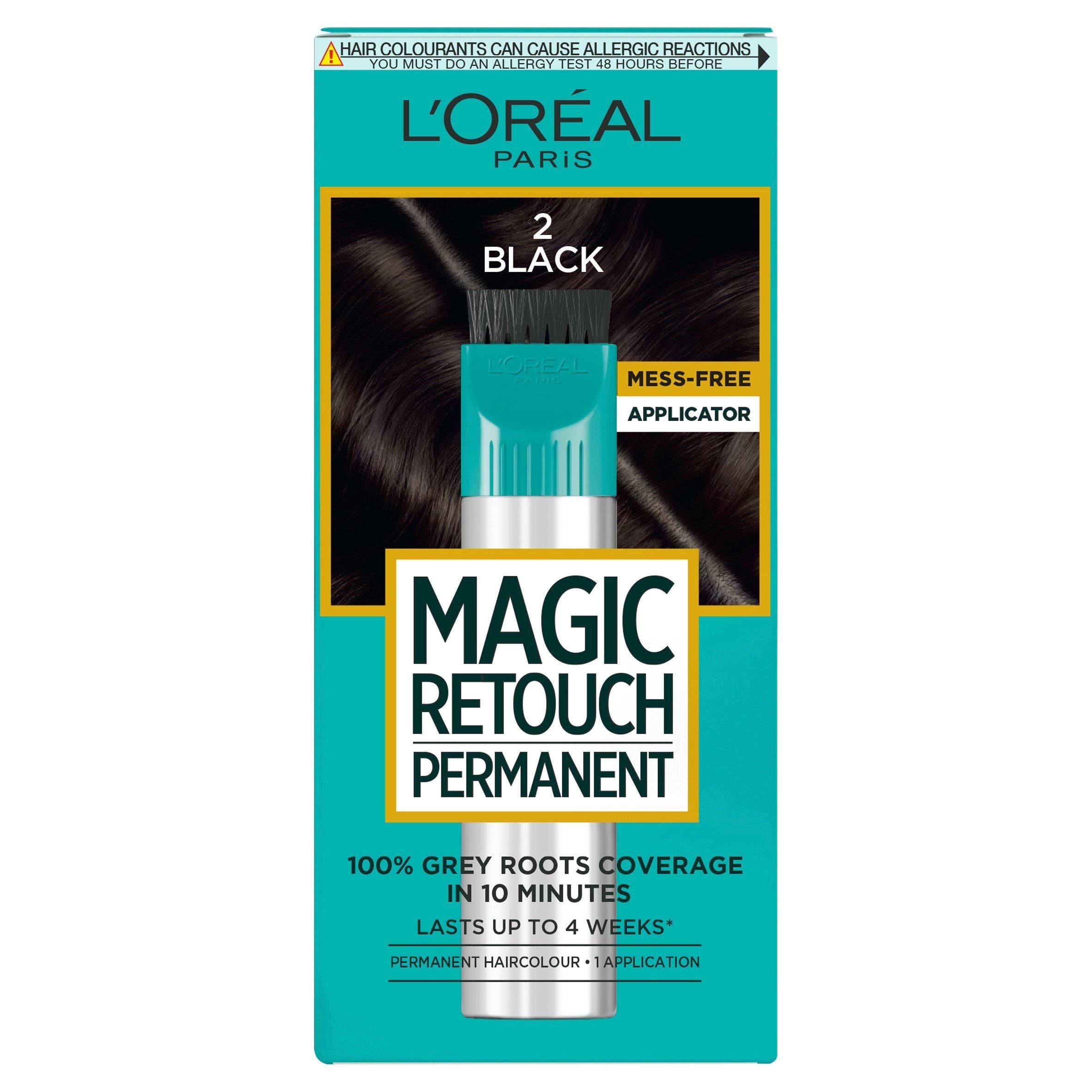 L'Or&eacute;al Magic Retouch Permanent Root Concealer Touching Up Black 2 Grey Hair Dye