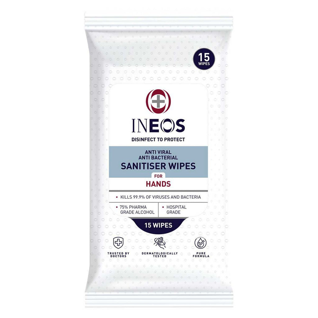 INEOS Sanitiser Wipes for hands 15 pack