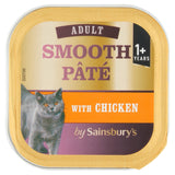 Sainsbury's 1+ Adult Cat Food Smooth Pâté with Chicken 100g Cat pouches & trays Sainsburys   