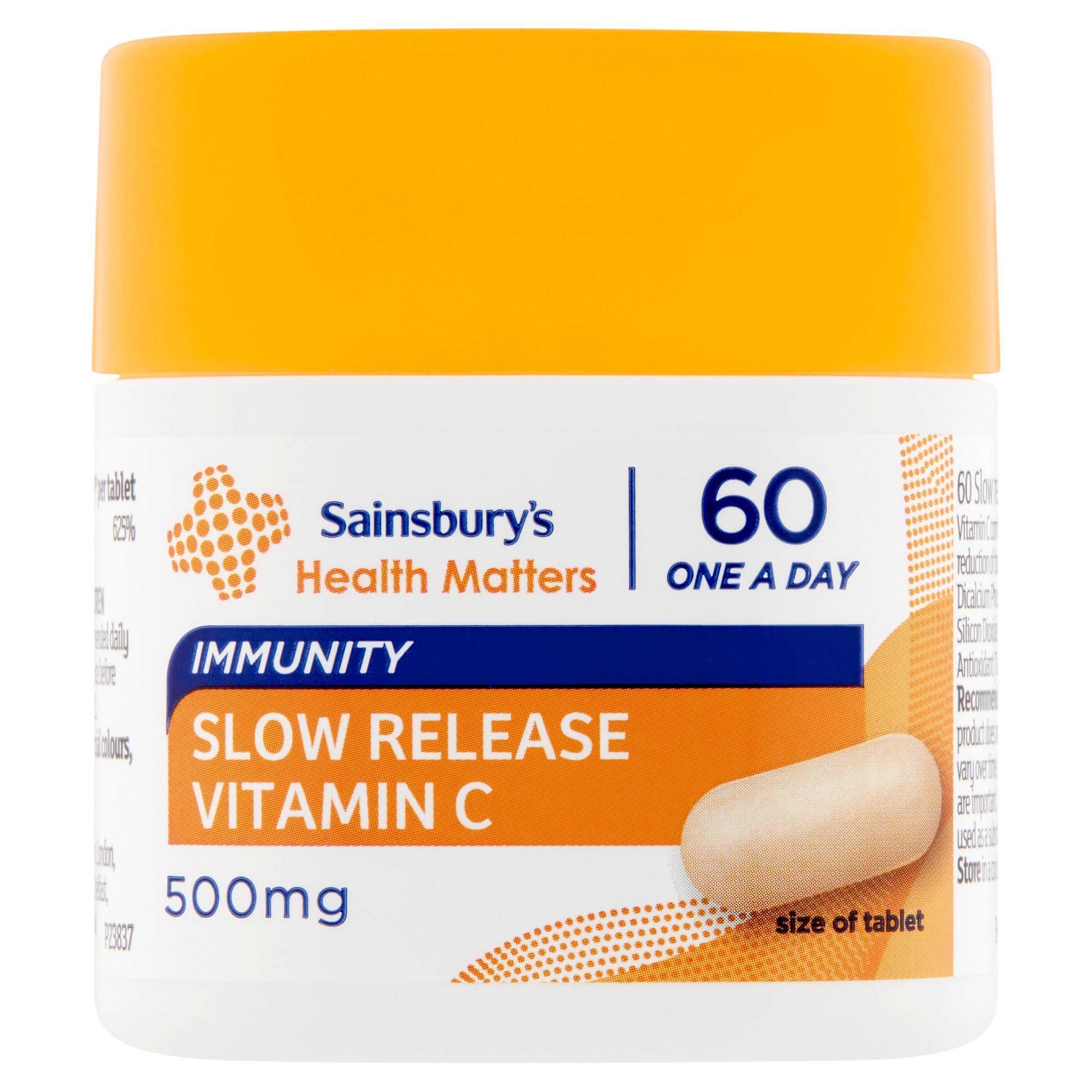 Sainsbury's Immune Slow Release Vitamin C 500mg One A Day x60 Tablets GOODS Sainsburys   