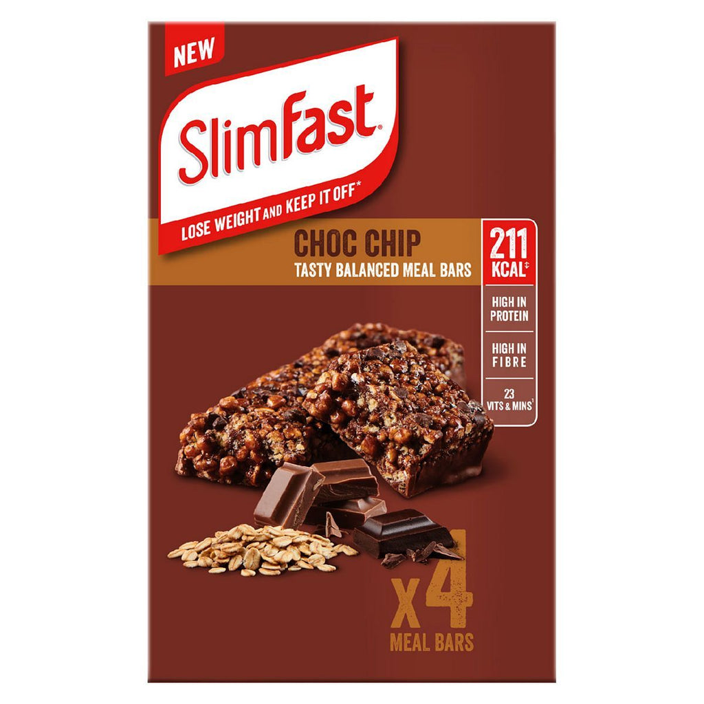 SlimFast Meal Replacement Bar Chocolate Chip - 4 x 60g