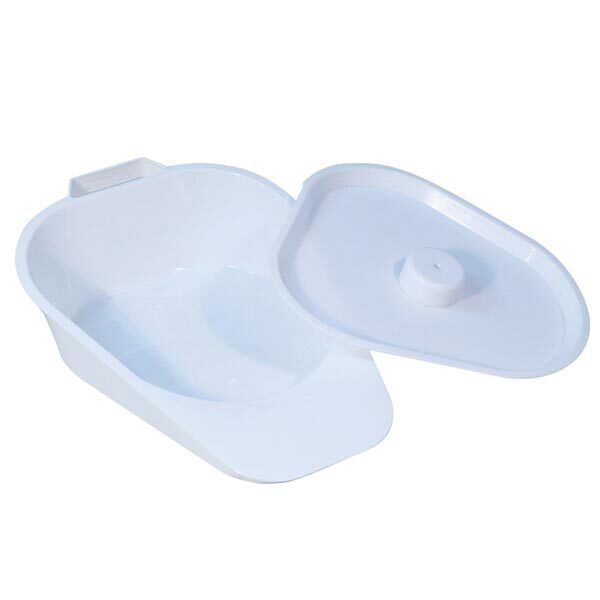 Slipper Bed Pan with Lid