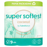 Sainsbury's Super Soft Coconut Toilet Roll x9 toilet roll Sainsburys   