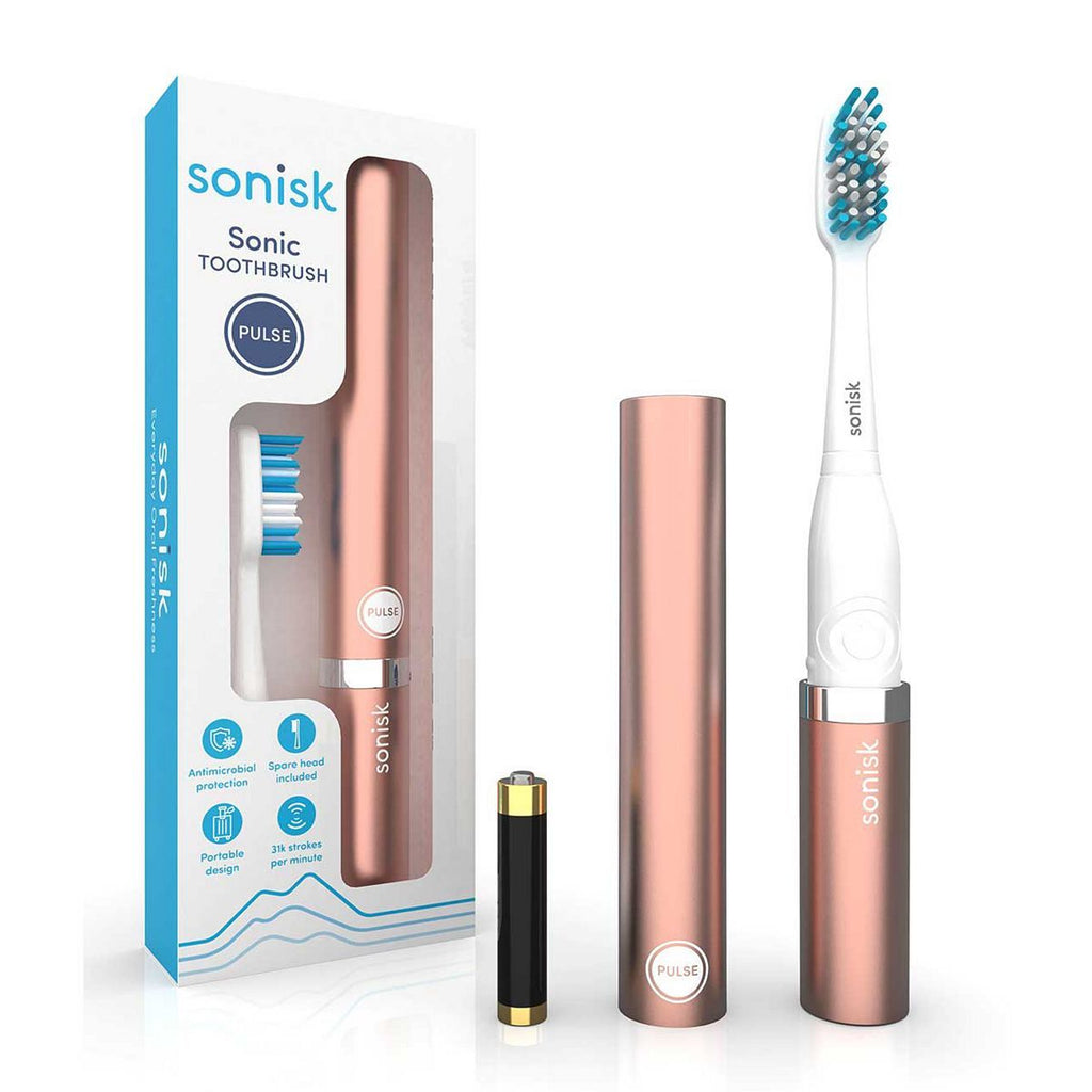 Sonisk Pulse Battery Powered Toothbrush - Rose Gold