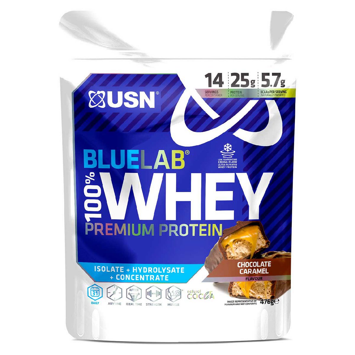 USN Blue Lab Whey Chocolate Caramel 476g GOODS Boots   