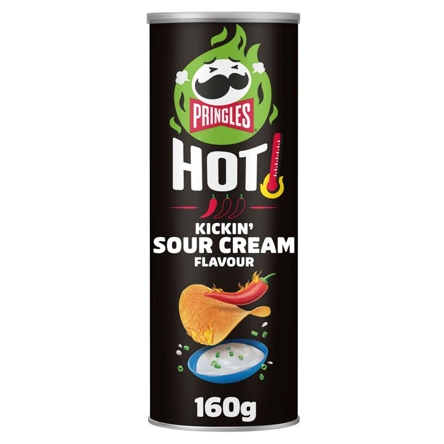 Pringles Hot Kickin Sour Cream Flavour 160g GOODS ASDA   