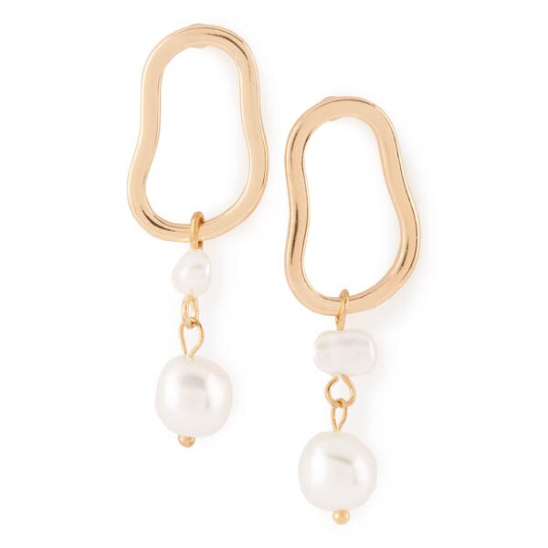 Superdrug Studio Textured Faux Pearl Drop Earrings