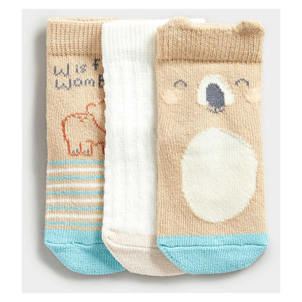 Mothercare Wombat Baby Socks - 3 Pack