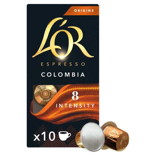 L'OR Colombia Coffee Pods x10 Intensity 8   10 per pack