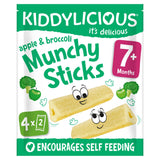 Kiddylicious Apple &amp; Broccoli Munchy Sticks Baby Snacks 4x4g