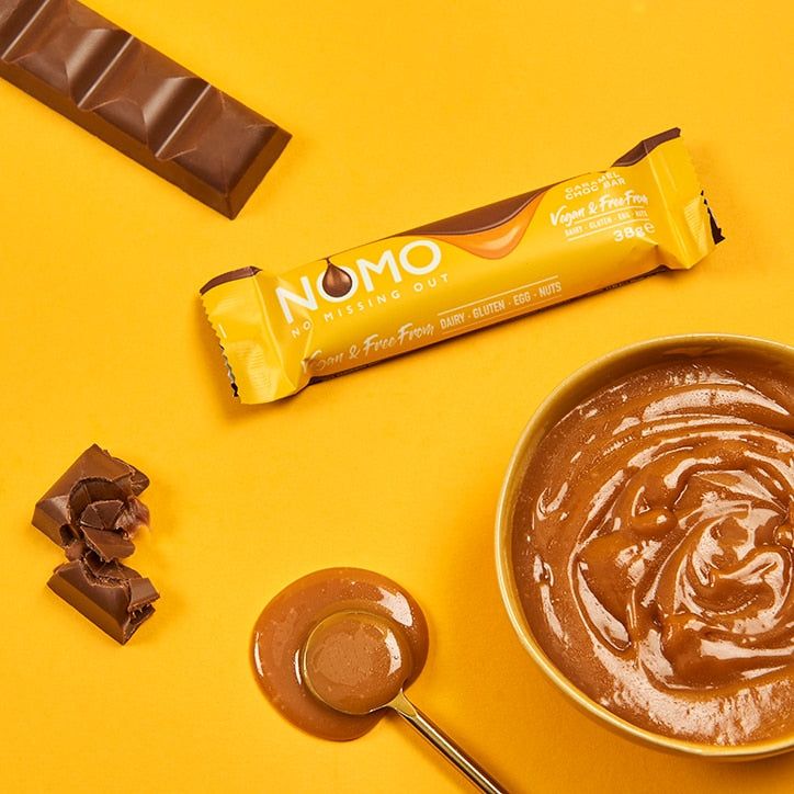 NOMO Vegan Caramel Filled Choc Bar 38g