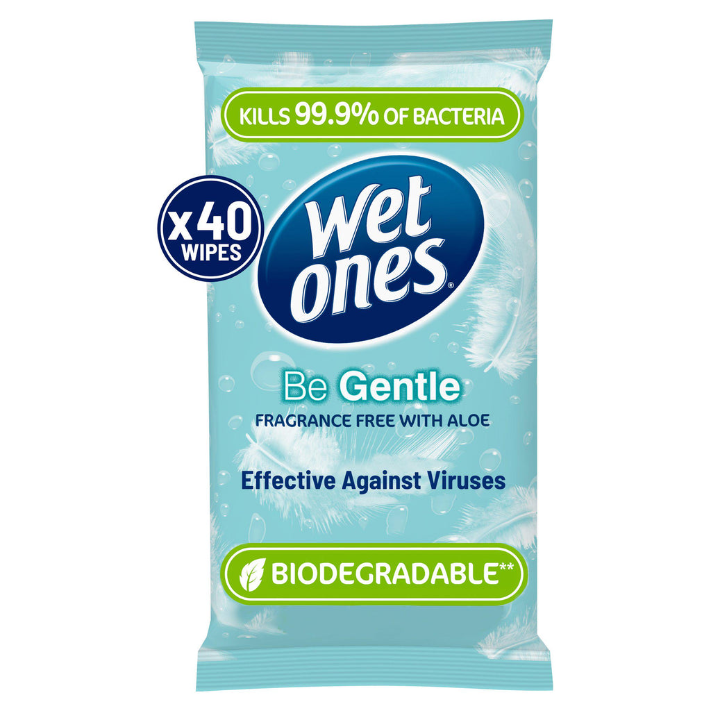 Wet Ones Be Gentle Original Antibacterial Hand Wipes x40