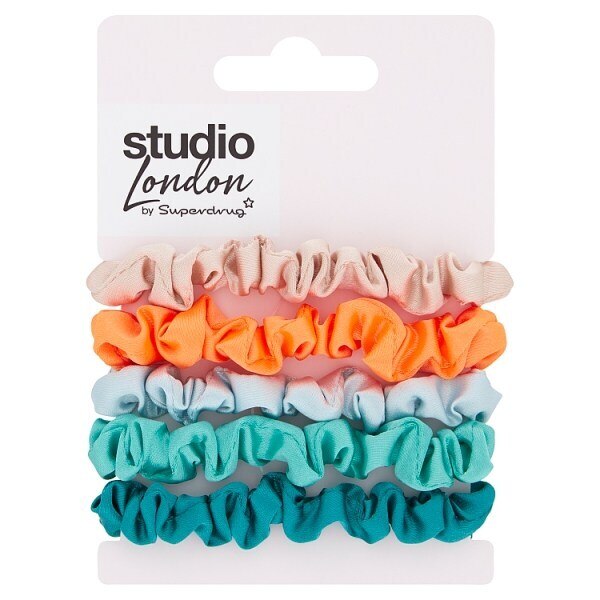 Studio London Skinny Ruched Satin-Look Scrunchies GOODS Superdrug   