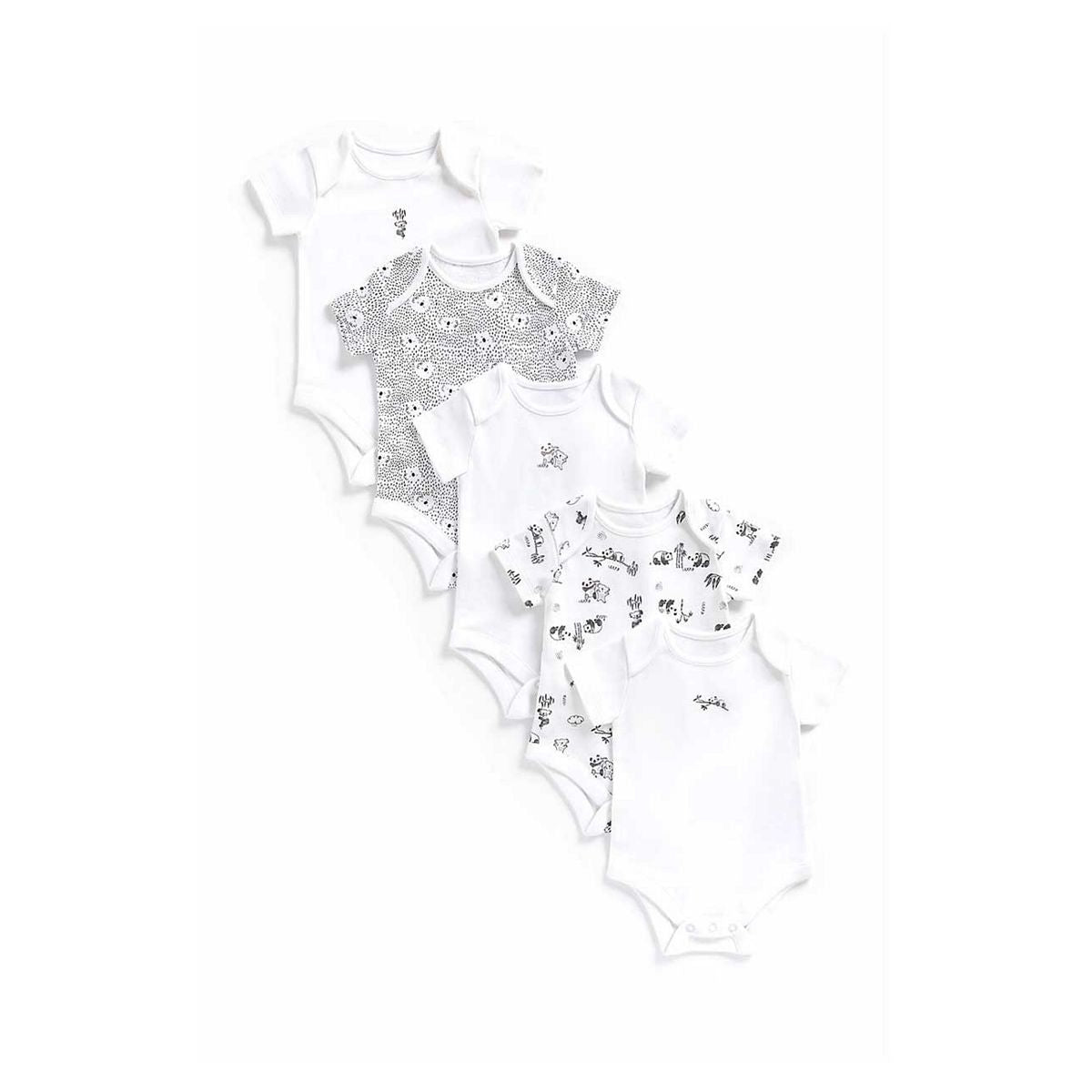 Koala And Panda Bodysuits - 5 Pack