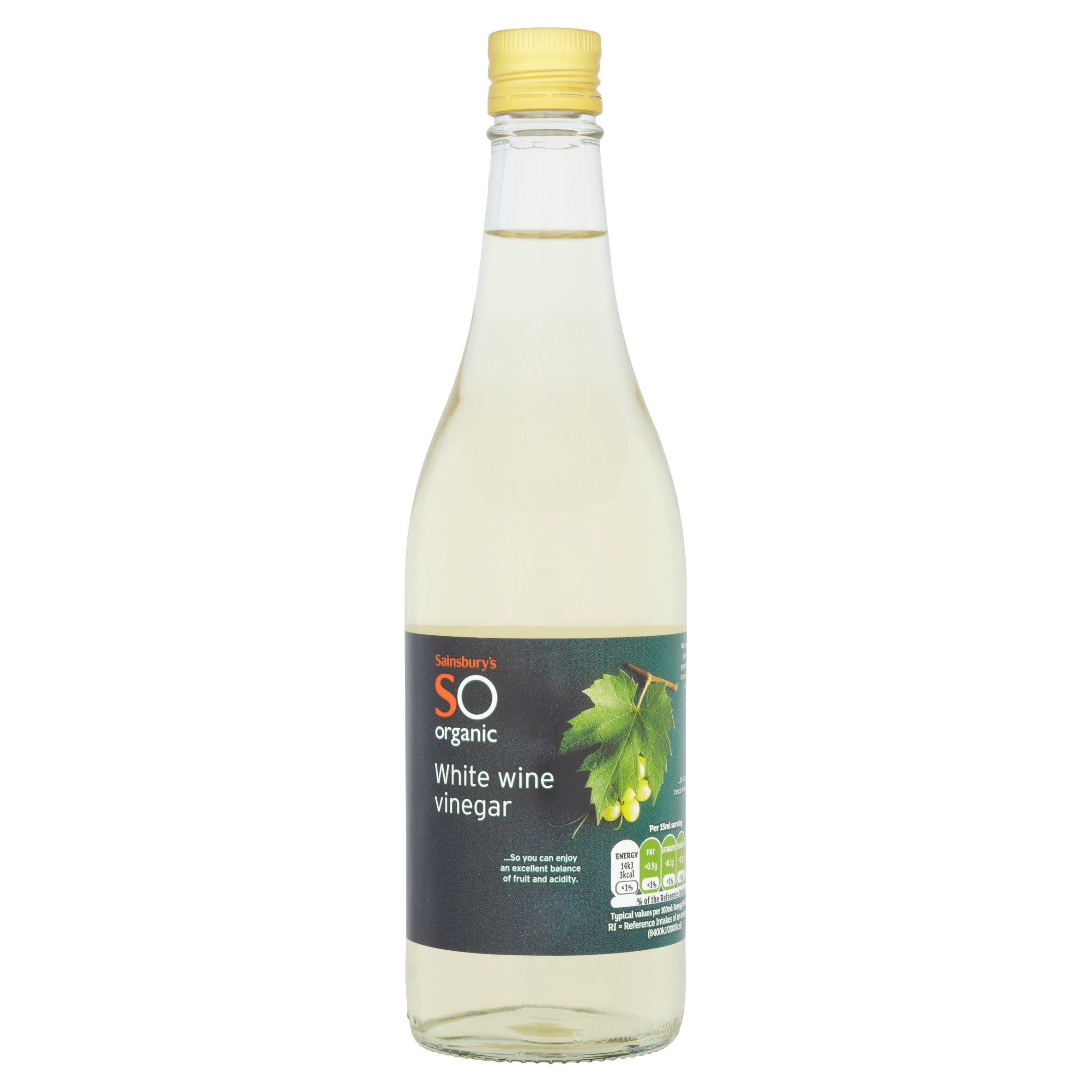 Sainsbury's White Wine Vinegar, SO Organic 500ml GOODS Sainsburys   