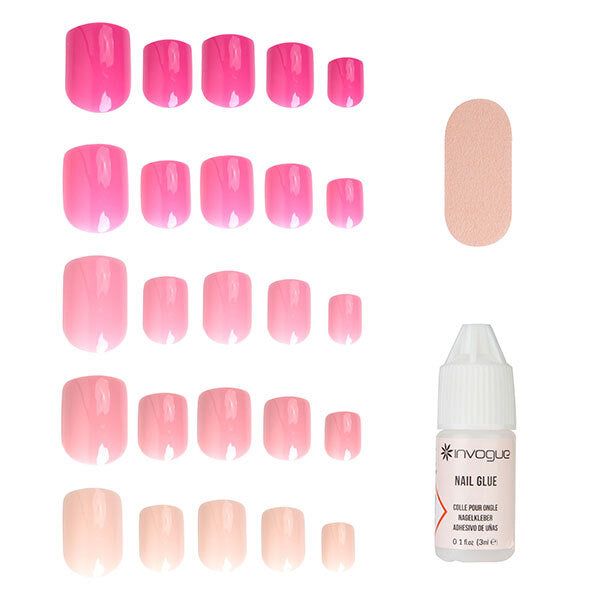 Invogue Pink Ladies Square Nails - Variety Pack (120 Pieces)