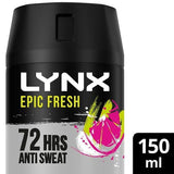 Lynx Antiperspirant Deodorant Aerosol Epic Fresh 150ml GOODS Superdrug 150ML  