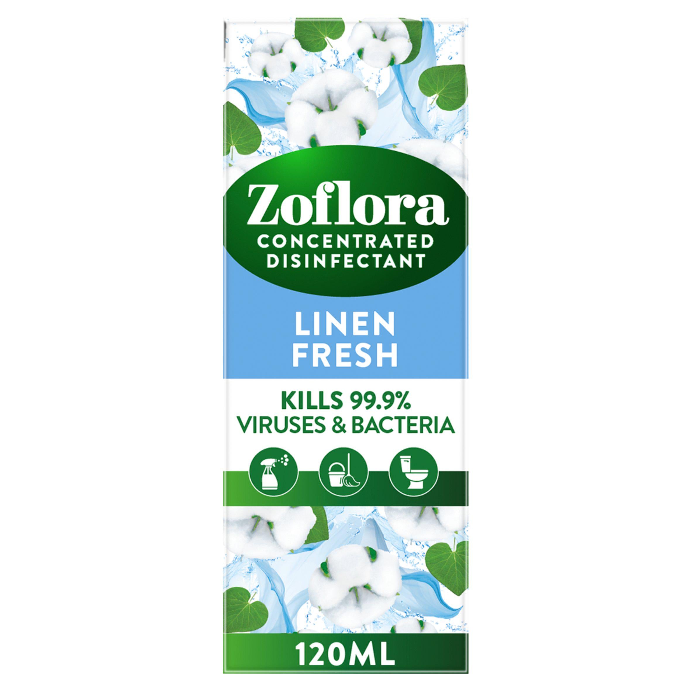 Zoflora 3 in 1 Action Concentrated Disinfectant Linen Fresh 120ml GOODS Sainsburys   