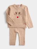 2pc Christmas Reindeer Knitted Outfit (0-3 Yrs)