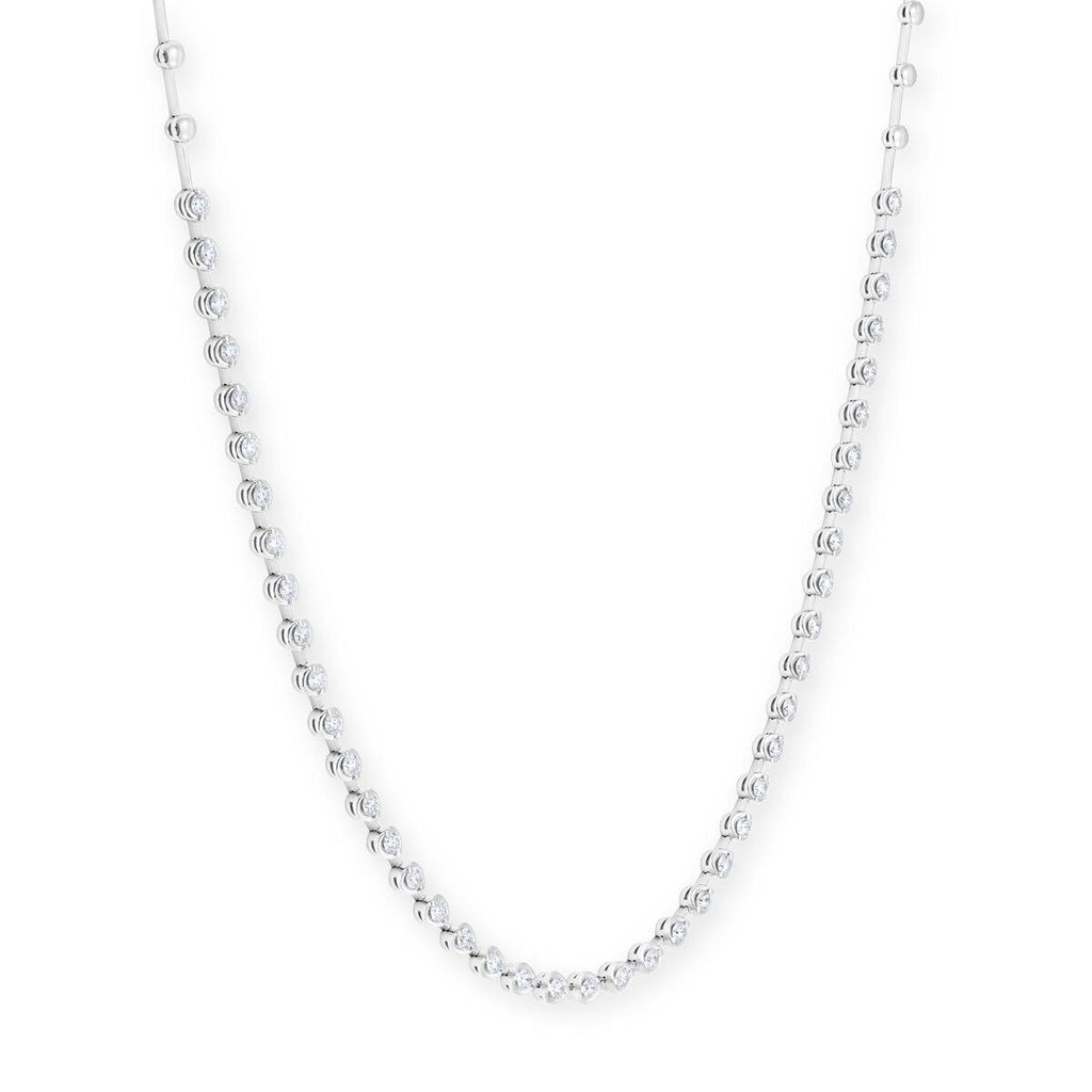 3.00ctw Round Brilliant Cut Diamond Necklace, 18ct White Gold