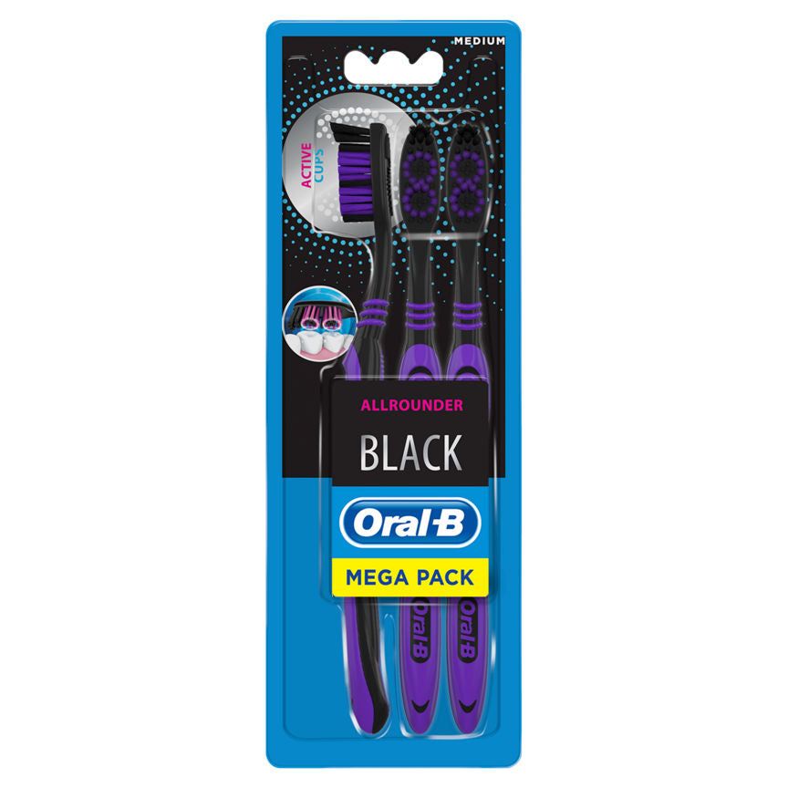 Oral-B Allrounder Black Manual Toothbrush x 3 GOODS ASDA   