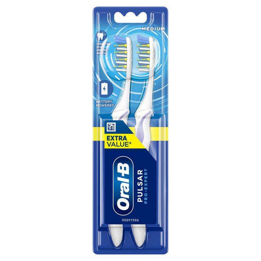 Oral-B Pro Expert Pulsar 35 Medium Toothbrush Twin Pack GOODS ASDA   