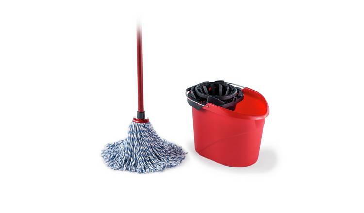 SuperMocio Microfibre Cotton Mop with Torsion Wringer Bucket