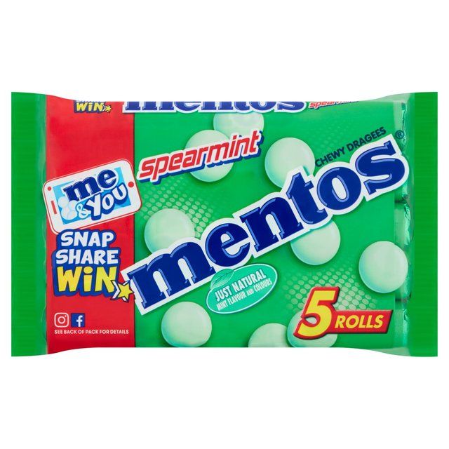 Mentos Chewy Spearmint Sweets Multipack    5 x 38g GOODS M&S   