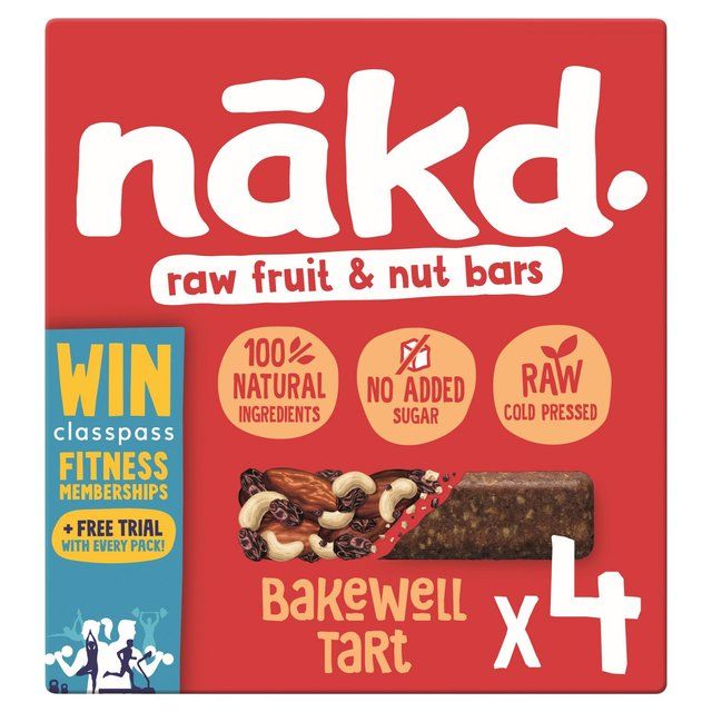 nakd. Bakewell Tart Fruit & Nut Bars Multipack   4 x 35g GOODS M&S   