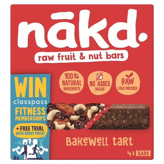 nakd. Bakewell Tart Fruit & Nut Bars Multipack   4 x 35g