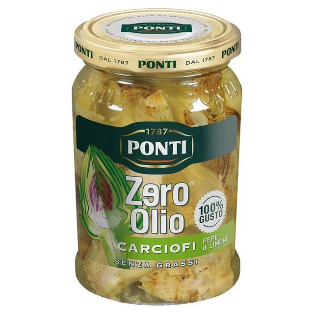 Ponti Zero Oil Pepper & Lemon Artichokes   300g