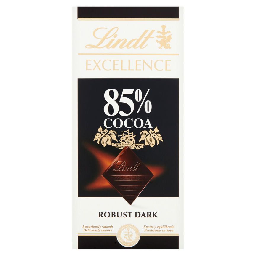 Lindt Excellence Dark 85% Cocoa Chocolate Bar 100g