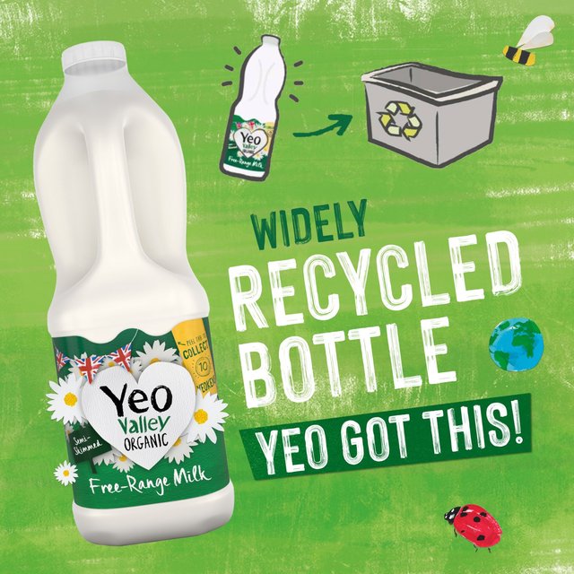 Yeo Valley Organic Fresh Semi Skimmed Milk   2L