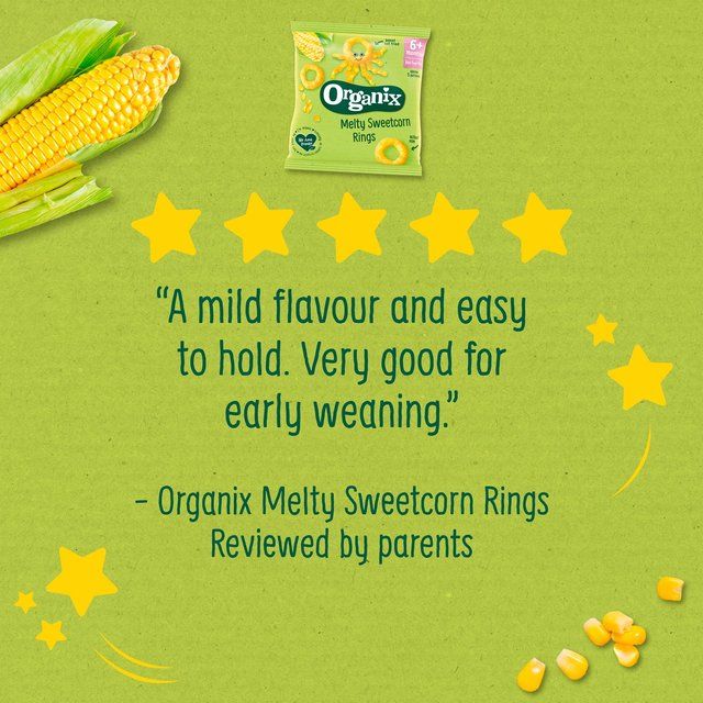 Organix Melty Sweetcorn Organic Rings Baby Snack 6 months+   20g GOODS M&S   