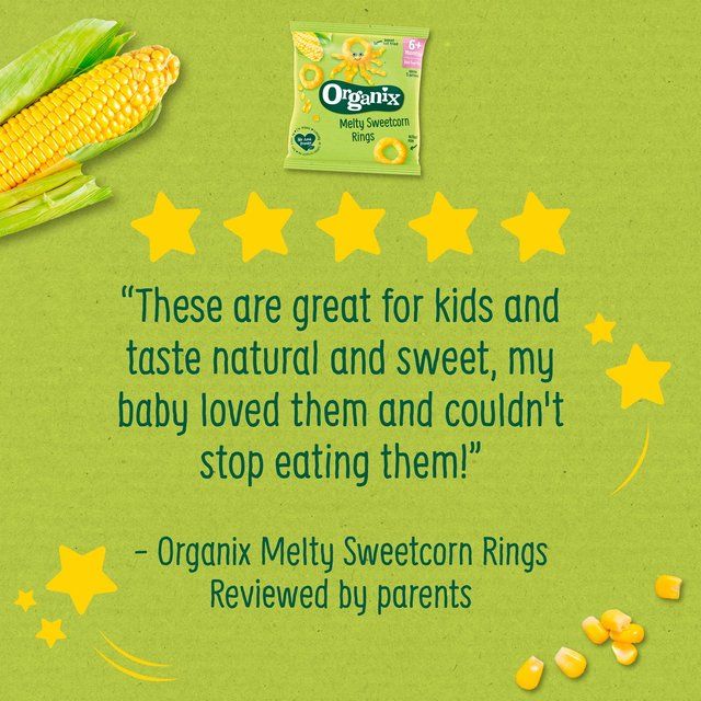 Organix Melty Sweetcorn Organic Rings Baby Snack 6 months+   20g GOODS M&S   