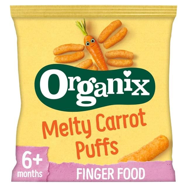 Organix Melty Carrot Organic Puffs Baby Snack 6 months+   20g