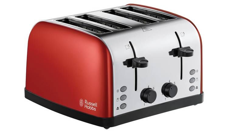 Russell Hobbs Worcester 4 Slice Red Toaster 28362