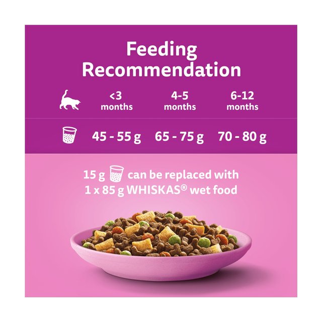 WHISKAS 2-12mths Cat Complete Dry with Chicken   800g GOODS M&S   