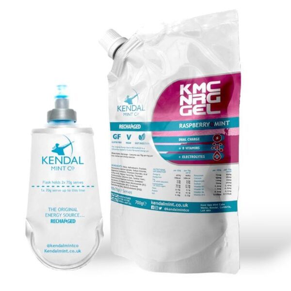 KMC Energy Gel Refill Raspberry &amp; Mint  + Flask Bundle