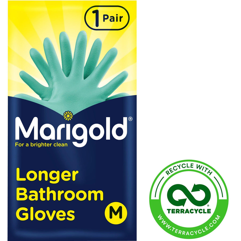 Marigold Longer Bathroom Gloves Medium