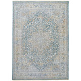 Elegant Heirloom Blue & Ivory Patterned Rug in 2 Sizes - McGrocer