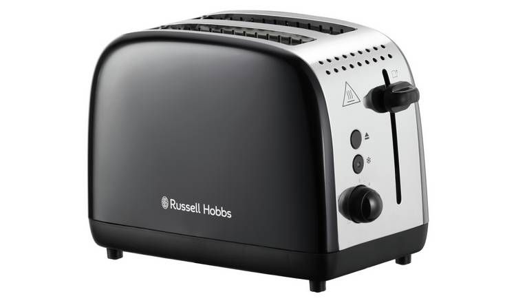 Russell Hobbs Stainless Steel 2 Slice Black Toaster 26550 GOODS Argos