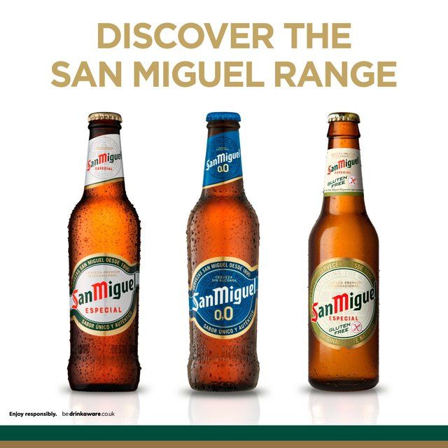 San Miguel Premium Lager Beer Bottles   4 x 330ml GOODS M&S   