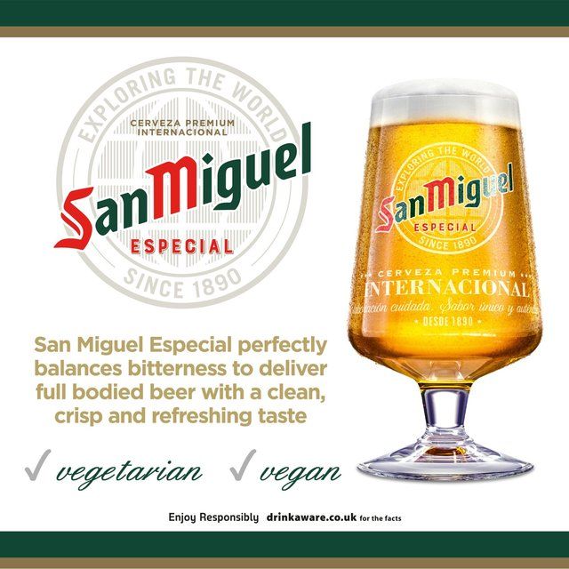 San Miguel Premium Lager Beer Bottles   4 x 330ml GOODS M&S   