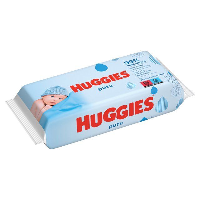 Huggies Pure 99% Water Baby Wipes   56 per pack