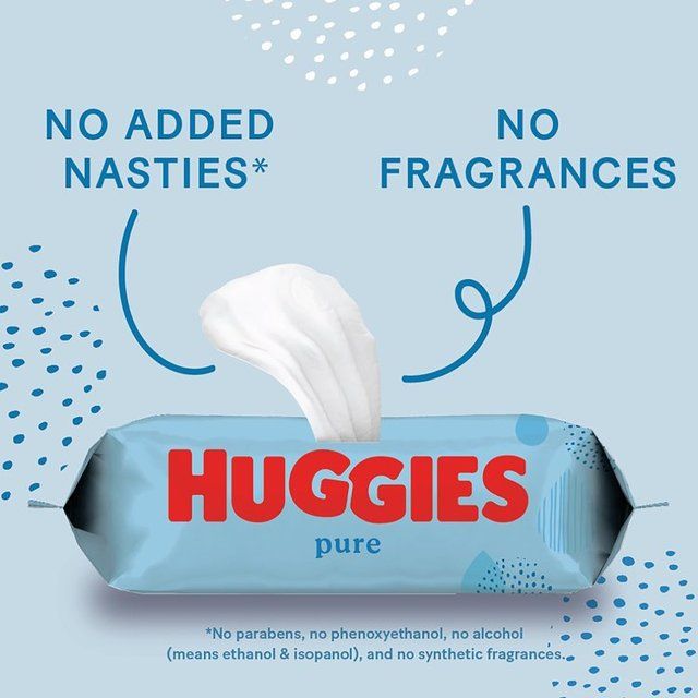 Huggies Pure 99% Water Baby Wipes Multipack   4 x 56 per pack